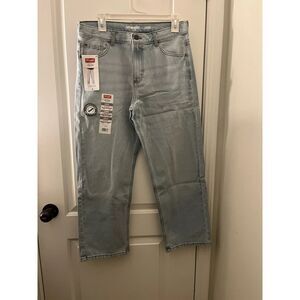 Wrangler Five Star Loose Jeans Boys Size 14 Husky Adjustable Waist Light Wash